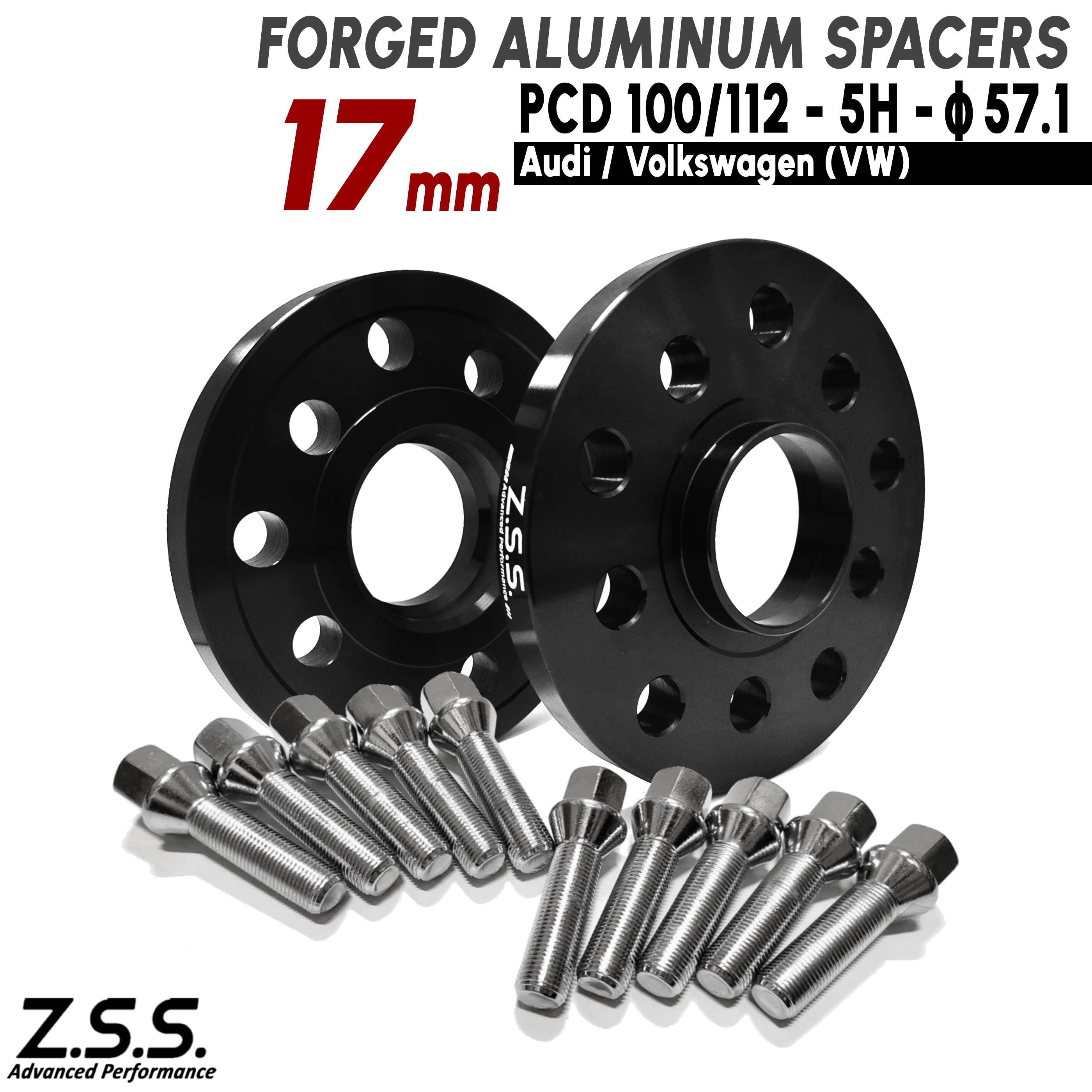 Z.S.S. AP フォルクスワーゲン VW ポロ クロス DBA-6RCJZW ABA-6RCTH DBA-6RCPT DBA-6RCBZW 社外ホイール用 17mm スペーサー 5x100 57.1φ