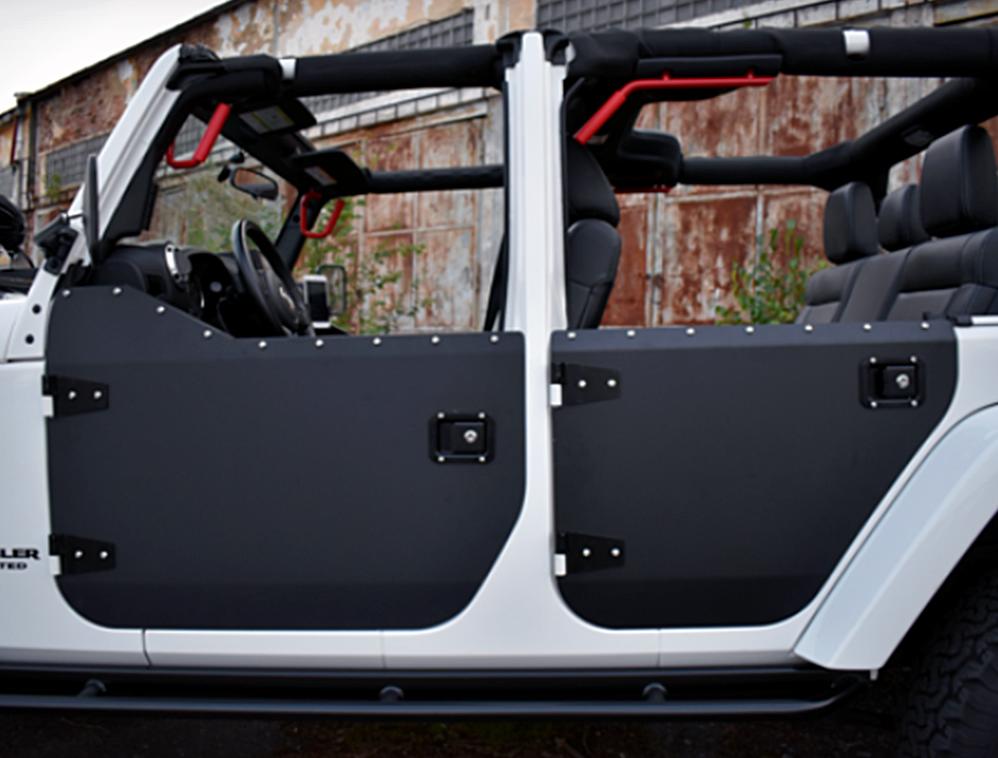 ジープ ラングラー JK ハーフ ドア 一台分 4ドア セット ブラック Half Door オフロード アウトドア JEEP WRANGLER