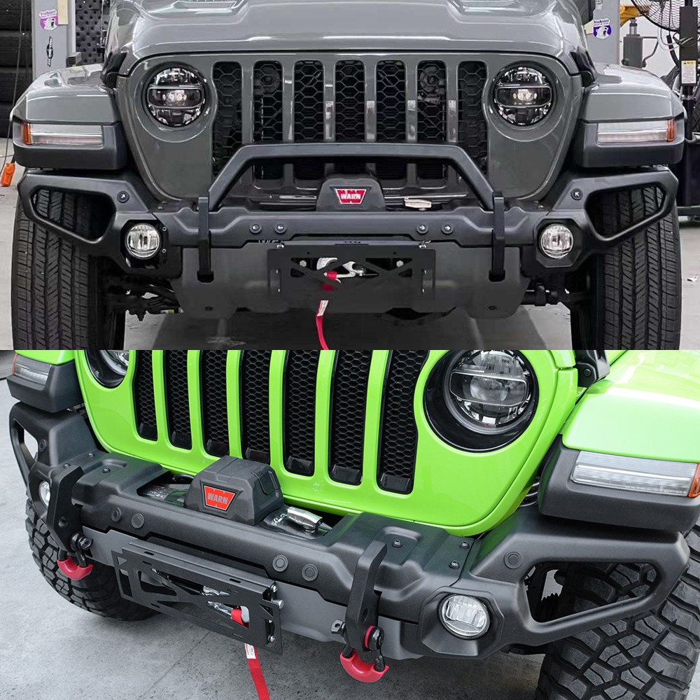 ジープ ラングラー JL グラディエーター JT 用 RR-スタイル フロント バンパー スチール製 JEEP WRANGLER GLADIATOR