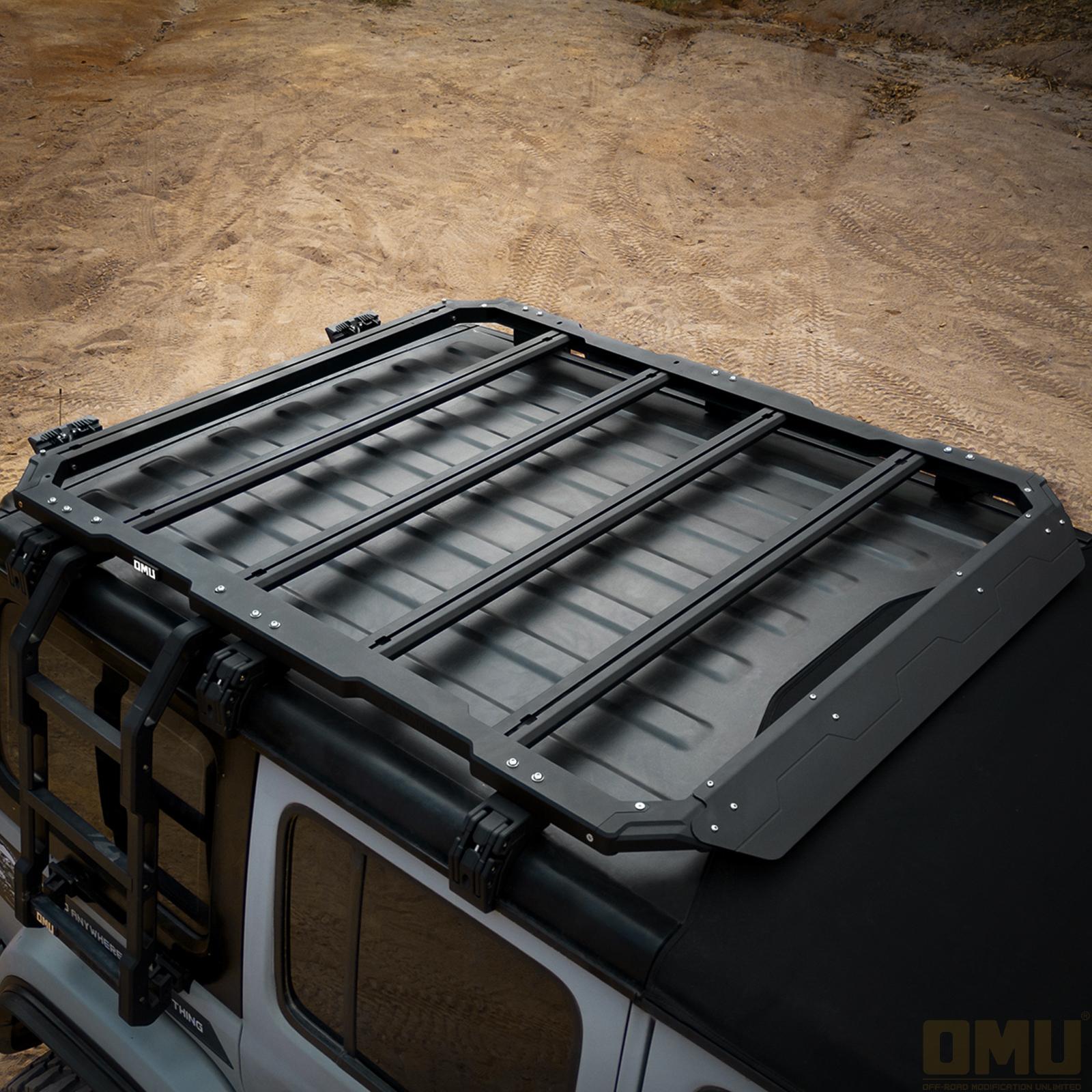 OMU ジープ ラングラー JL用 アルミ ルーフラック サイド ラダー 付き キャリア 軽量 高強度 耐荷重 150kg JEEP WRANGLER Roof Rack｜激安魔王　店