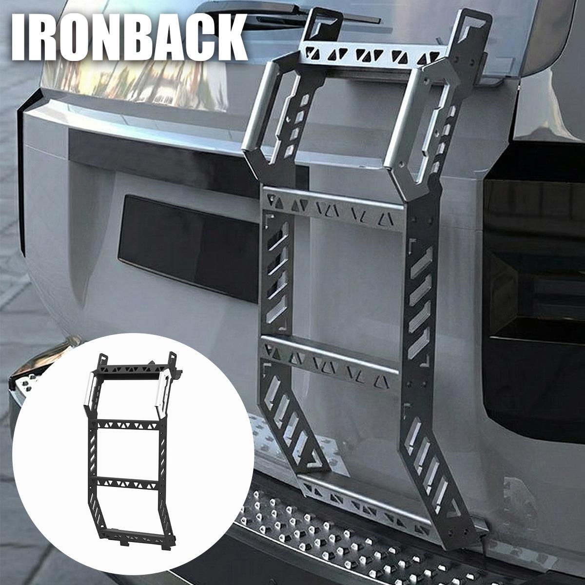 IRONBACK リアゲートラダー ハーフ ランクル 250 250系 ランドクルーザー GDJ250W TRJ250W リアウィンドウ開閉ＯＫ アイアンバック