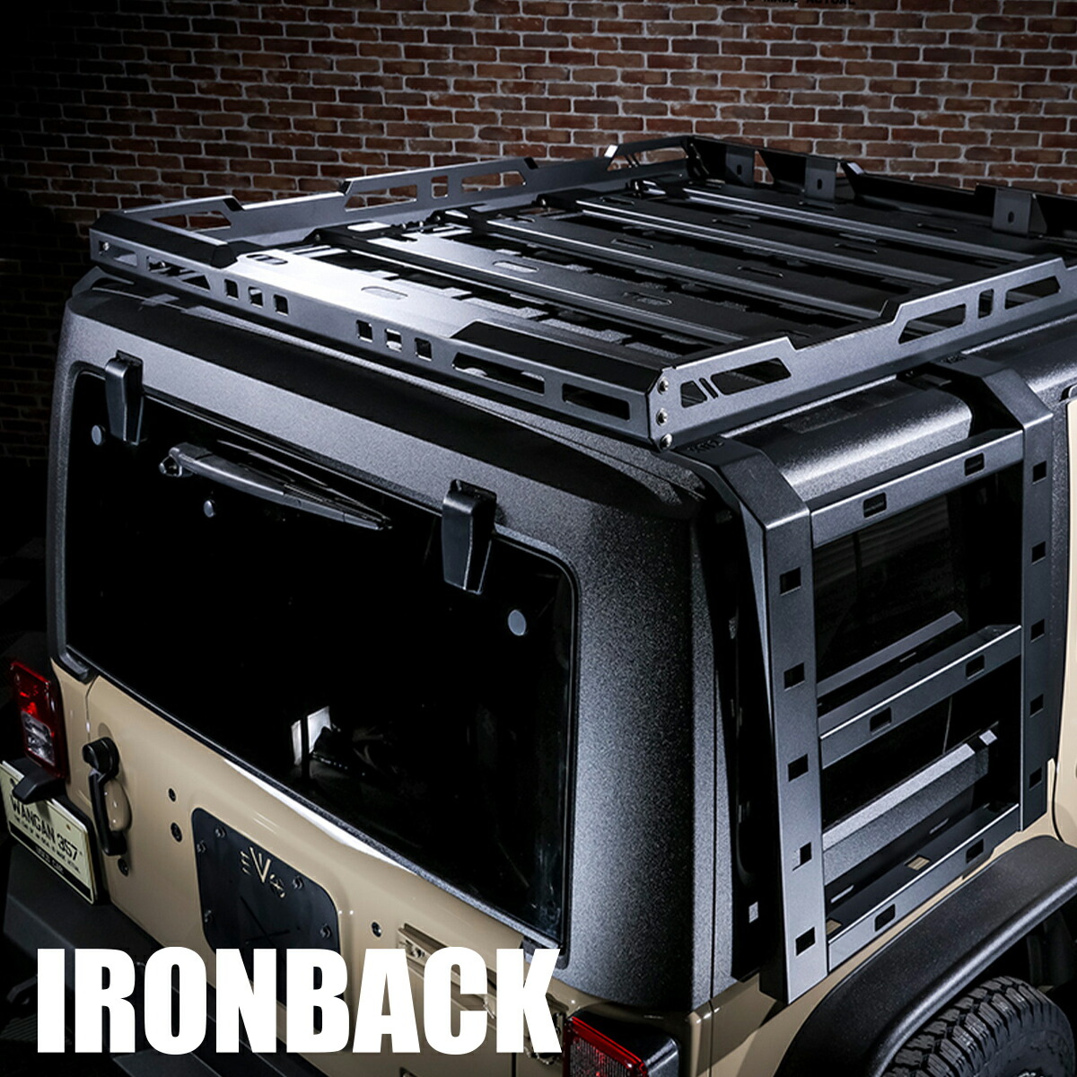 IRONBACK ラングラー JK ルーフラック ジープ JEEP JK ルーフキャリア ブラック 黒 スチール製｜激安魔王　店