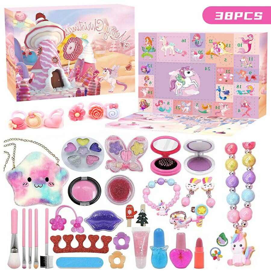 【限定40％OFF+P10】アドベントカレンダー おままごと メークアップおもちゃ 2025 女の子 クリスマス アドベントカレンダー 手作り アクセサリーキット 女の子 カウントダウン カレンダー クリスマス プレゼント ブレスレット ネックレス 指輪