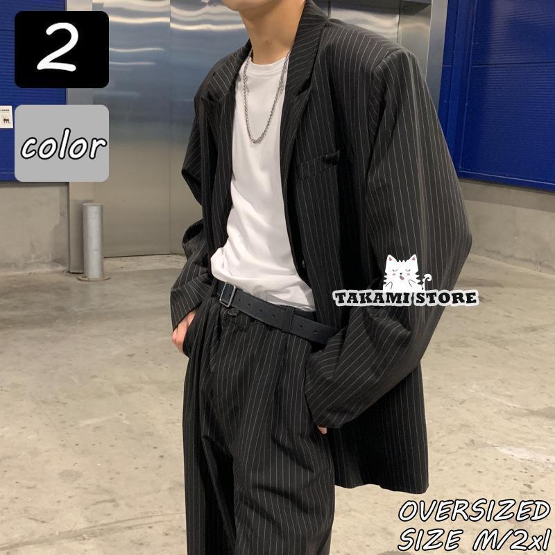メンズ 上衣背広 縞模様 ゆとりがある テーラードジャケット テイ脂 秋冬上衣 心地好い 上衣 トップス父の日