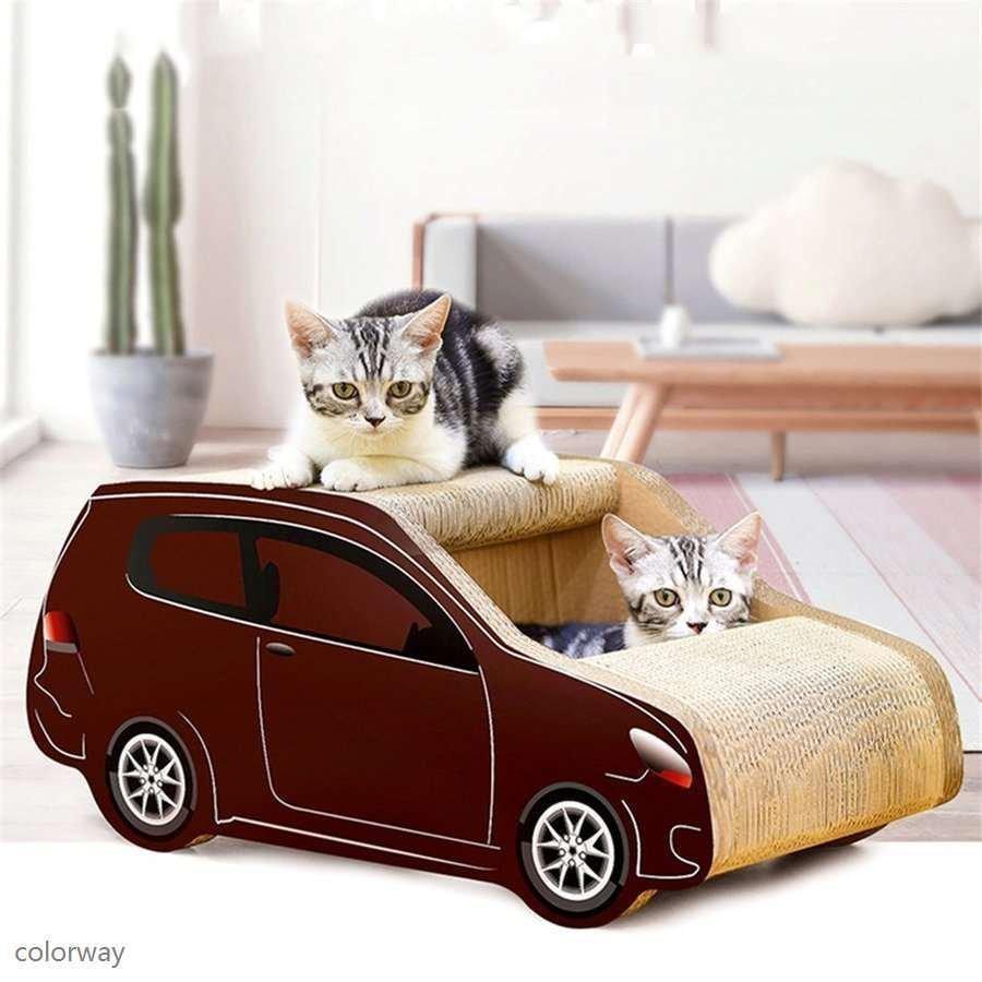 爪とぎ 猫 爪研ぎ おしゃれ 爪とぎ防止 爪とぎ車 ダンボール つめとぎ 爪とぎソファ 爪みがき 車仕様 大型おもちゃ おしゃれ キャットニップ付き画像