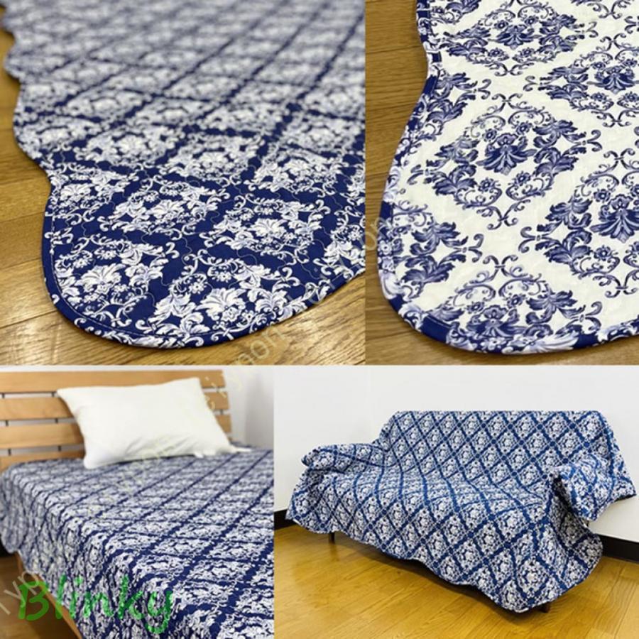 楽天市場】マルチカバー 小花パッチワーク 200×200cm 正方形 綿100