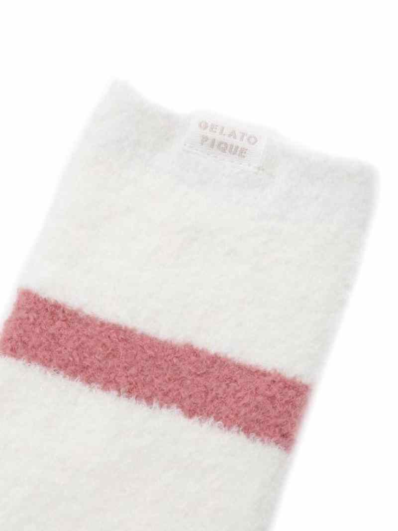 リサイクル スムーズィー ラインボーダーレッグウォーマー Gelato Pique ジェラートピケ