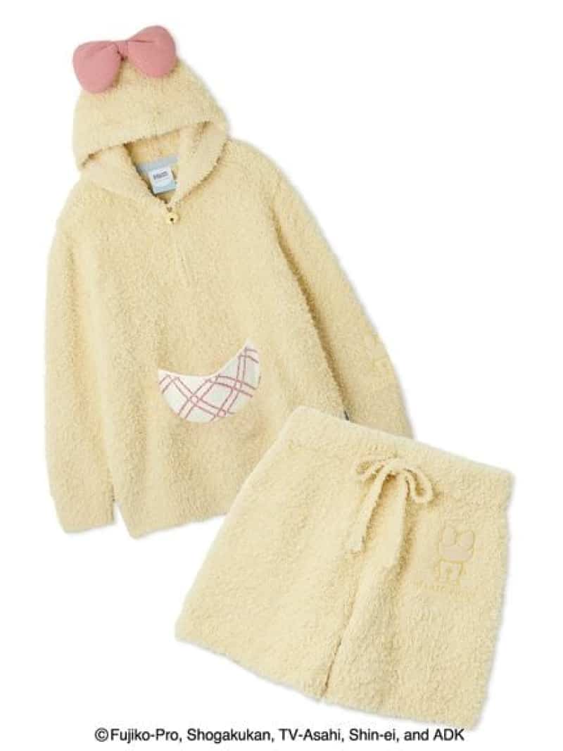 【ドラえもん】【レディース】ジェラートパーカ\u0026遊撃手ズボン下 gelato pique ジェラートピケ はだ着・御部屋御召しもの 余分の物のはだ着・御部屋御召しもの 黄色【貨物輸送無料】[ Fashion]