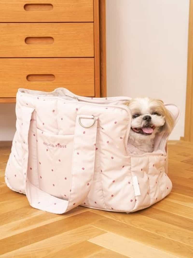 【CAT\u0026DOG】オランダ苺柄キルティングキャリーバック GELATO PIQUE CAT\u0026DOG ジェラートピケ 愛玩動物装置 余分の物の愛玩動物装置【貨物輸送無料】[ Fashion]
