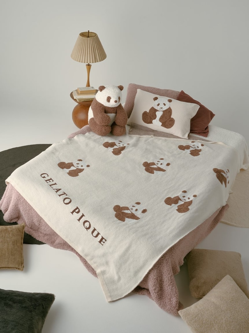 完売品　新品　タグ付き　ジェラートピケ　希少　パンダ　ラグ　ラグマット gelato pique Sleep（ジェラートピケスリープ）の「【Sleep