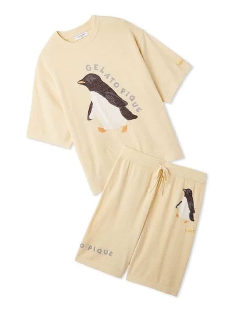 【ONLINE押さえる】【HOMME】【当たること冷感】スムーズィーliteシーアニマルジャガードプルオーバー\u0026二分の一ズボン下仕掛ける gelato pique ジェラートピケ ズボン下 余分の物のズボン下 黄色 米国海軍【此れから取っておく】*【貨物輸送無料】[ Fashion]