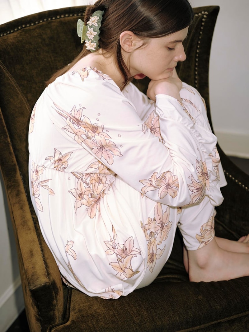 【新品.未使用】♡ジェラートピケ♡ヴィンテージローズ柄マキシワンピース ♡ 楽天市場】【ミュシャと四つの花】ローズカシュクールドレス