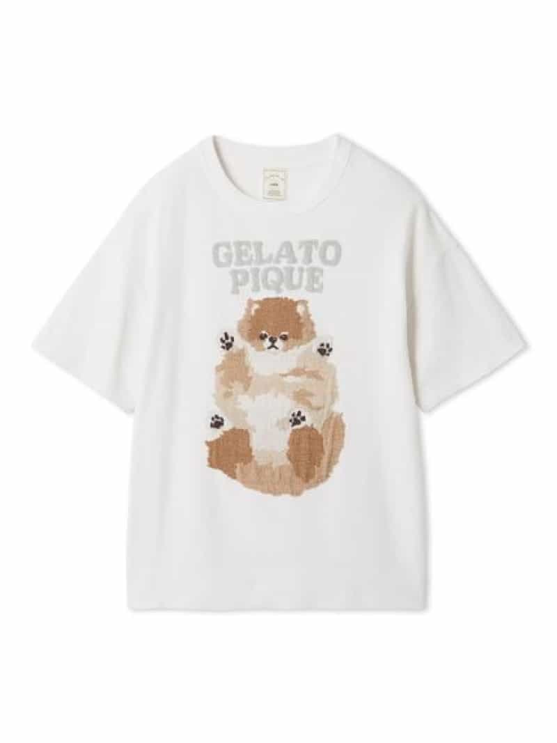 【ONLINE制限事項色合いあり】ドッグジャガードプルオーバー gelato pique ジェラートピケ 下穿き・お部屋お召しもの 余分の物の下穿き・お部屋お召しもの ベージュ さくら色【貨物輸送無料】[ Fashion] その他-インナー・下着・ナイトウェア-ナイトウェア・ルームウェア