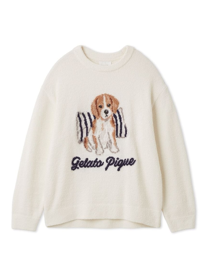 【UNISEX】エアリーモコプレイフルDOGジャガードプルオーバー gelato pique ジェラートピケ トップス カットソー・ティーシャツ 白いこと 米国海軍【貨物輸送無料】[ Fashion] Tシャツ・カットソー-メンズファッション