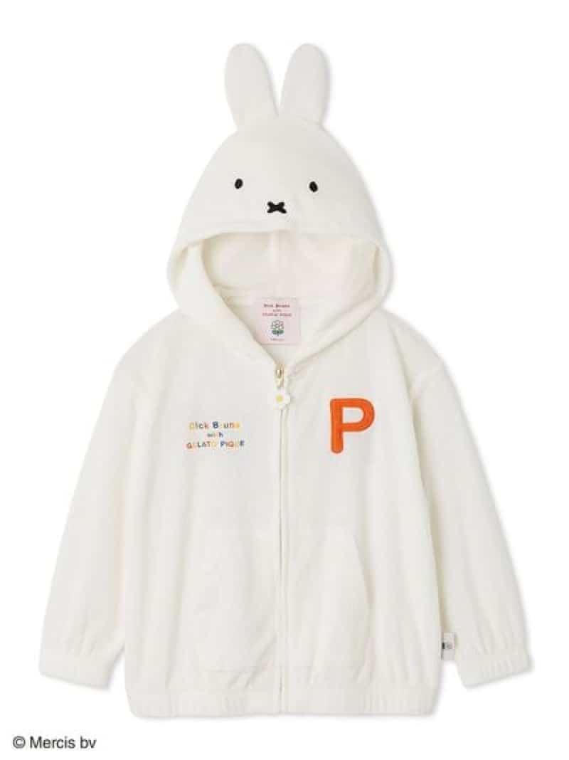 【SALE／30%OFF】【Dick Bruna】【KIDS】miffy パイルパーカ gelato pique ジェラートピケ トップス パーカー・フーディー ホワイト【RBA_E】【送料無料】[ Fashion]