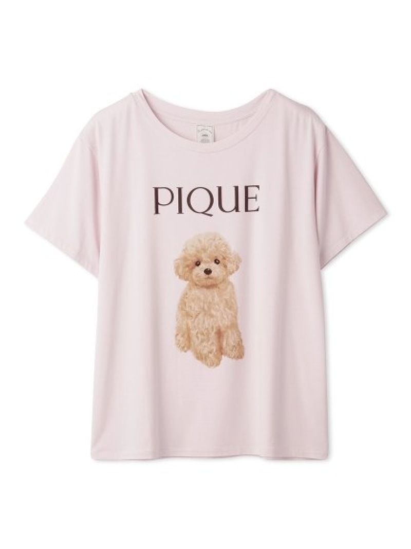 SALE／30%OFF】トイプードル柄ワンポイントTシャツ gelato pique