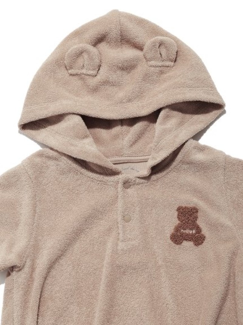 ベアパイルフード付きロンパース Gelato Pique ジェラートピケ