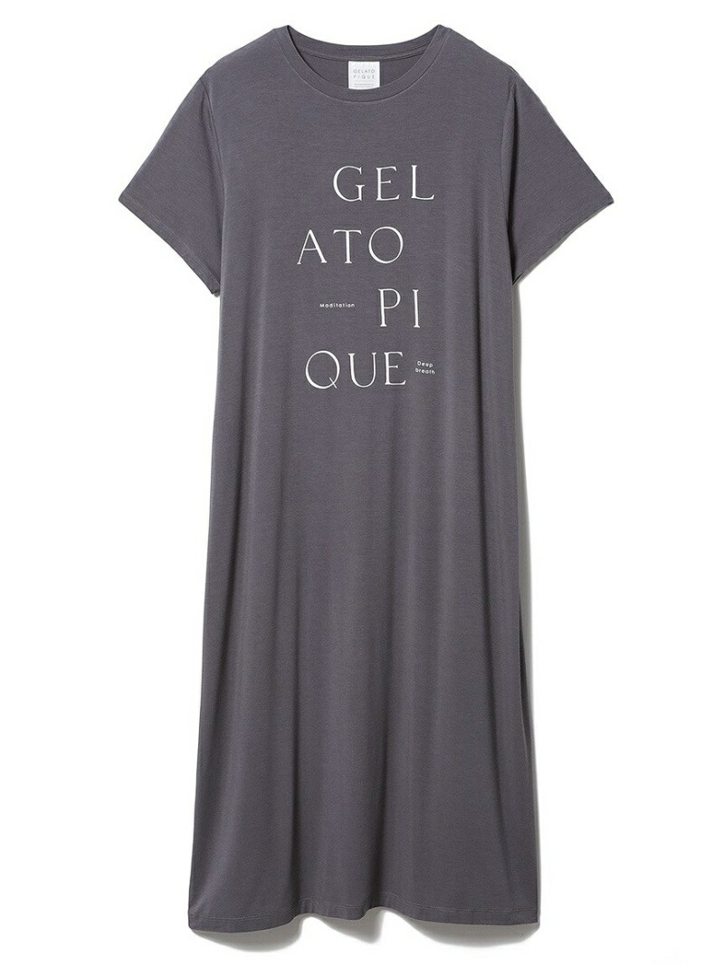 人絹ロゴタイプお召しもの Gelato Pique ジェラートピケ 肌付き 晩狭衣 部屋ウェア その他 グレイ 赤銅色 送料無料 Rakuten Fashion Gelato Pique レディース ワン平和 ジェラートピケ Pasadenasportsnow Com