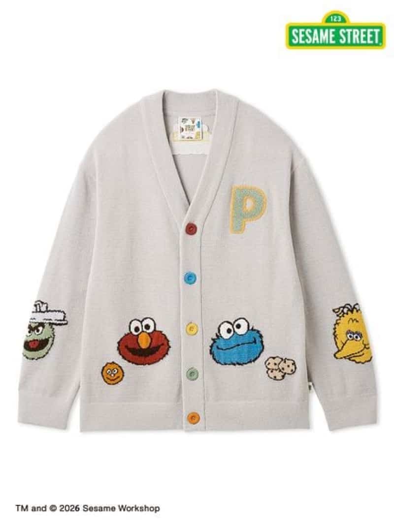 【SESAME STREET】【HOMME】エアリーモコアップリケカーディガン gelato pique ジェラートピケ インナー・ルームウェア その他のインナー・ルームウェア グレー【送料無料】[ Fashion]