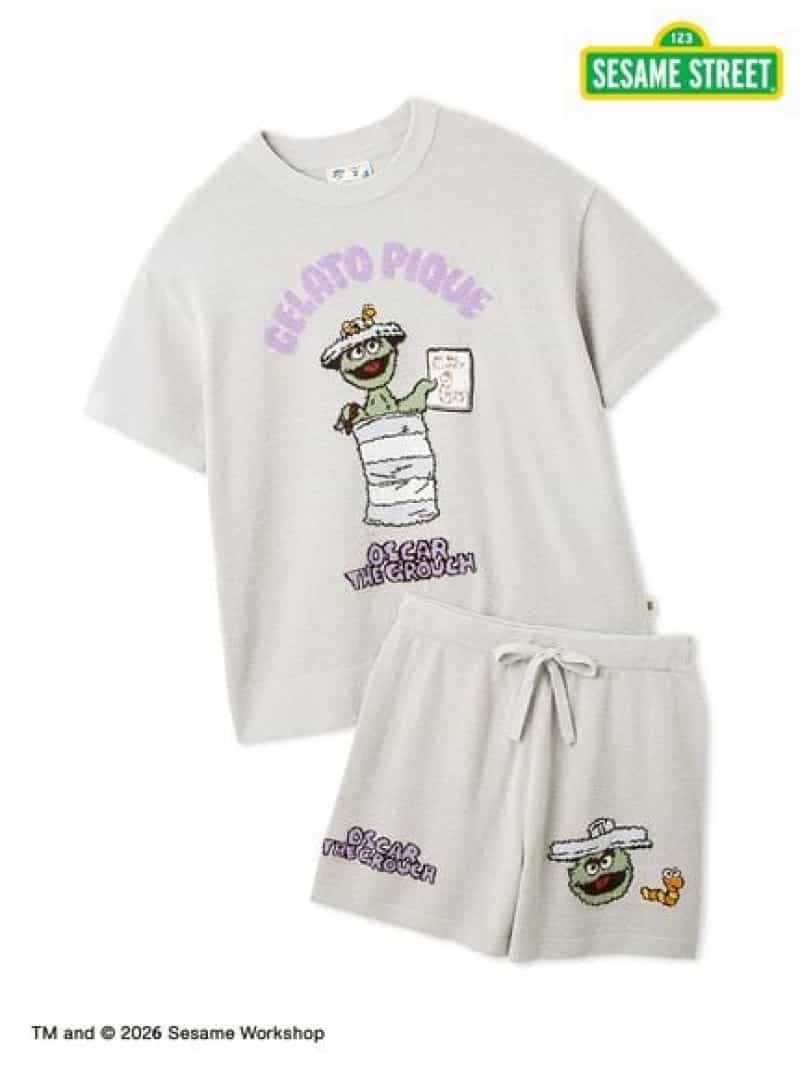 【SESAME STREET】エアリーモコジャガードプルオーバー\u0026遊撃手ズボン下書き割り gelato pique ジェラートピケ はだ着・御部屋御召しもの 余分の物のはだ着・御部屋御召しもの 薄墨色 サクラ色 黄色【貨物輸送無料】[ Fashion]