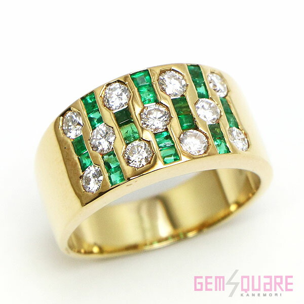 楽天市場】セイコージュエリー K18 エメラルド ダイヤモンド リング 16