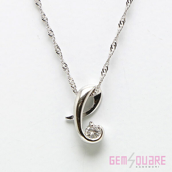 【K18WG】ダイヤモンド ネックレス D0.08 1.2g 40cm 仕上げ済【質屋出店】