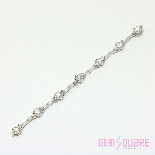 【K18WG】ダイヤモンド ペンダントトップ ネックレス ヘッド チャーム ロング D1.00 2.11g 仕上げ済【質屋出店】