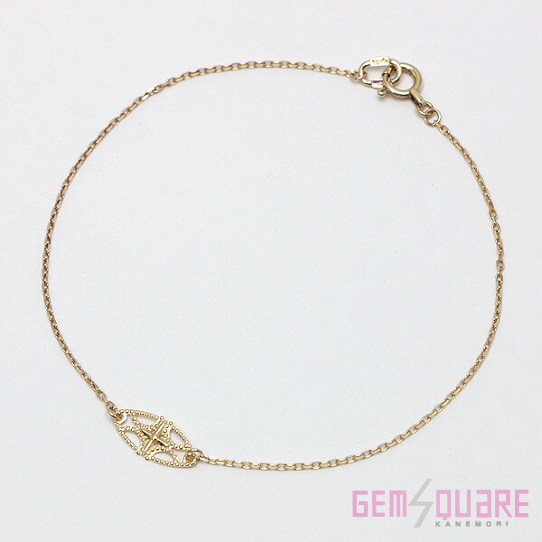 楽天市場】agete アガット クロスモチーフ ブレスレット/K10YG/416-0.8