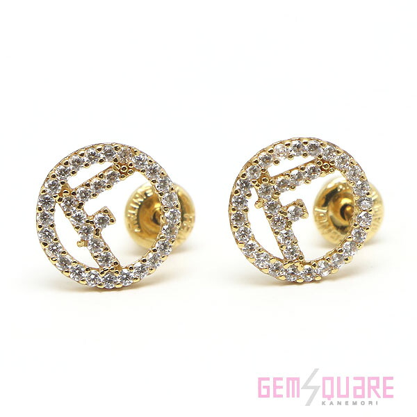 【FENDI】フェンディ エフ イズ フェンディ ピアス ゴールド クリスタル 8AG7386DMF089U 中古 美品【質屋出店】｜ジェムスクェアカネモリ