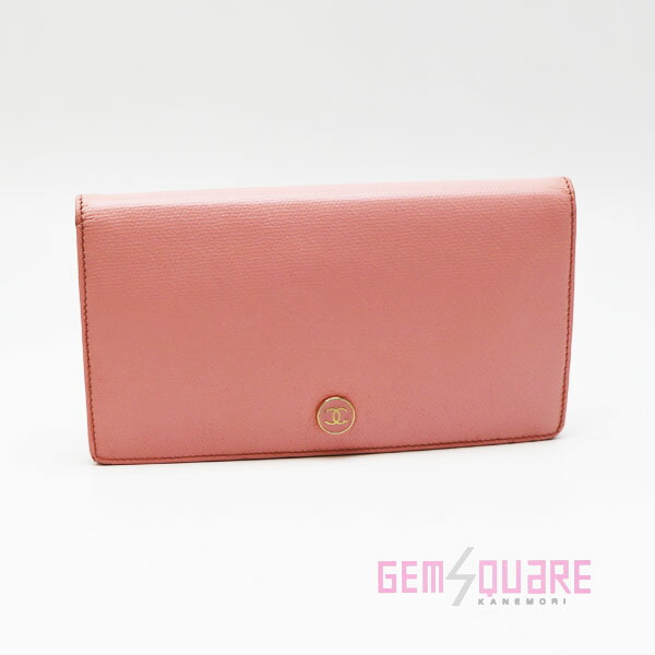【A20904】シャネル CHANEL ココボタン 2つ折り財布 ピンク 中古【値下げ】【質屋出店】