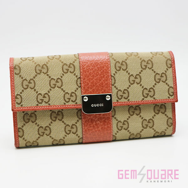 楽天市場】グッチ GUCCI 二つ折り財布 フローラ ネオンオレンジ