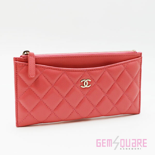 【A84107】シャネル CHANEL マトラッセ か細い合切袋 キャビアひと肌 さくら色 中古【一六銀行下位区分】