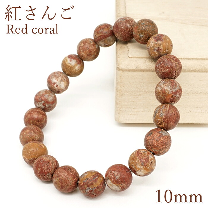 【百貨店SALE 30%OFF】 紅さんご 10粍 腕輪 徳島県産 Red coral サンゴ 硅石 日本銘石 天然石 力強さ石ころ 色つや石ころ b4EgT