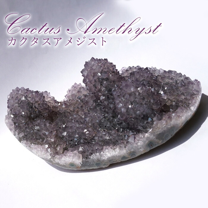カクタスアメジスト クラスター ウルグアイ産【一点物】 amethyst 原石 2月誕生石 クラスター 天然石 紫水晶 風水 置物 浄化 パワーストーン カラーストーン|天然石工房 翡翠