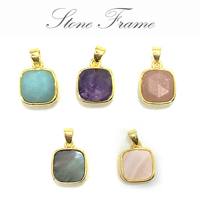 ゴールド 二重オーバルチャーム 楽天市場】コネクトパーツ ストーンフレーム ゴールド オーバル