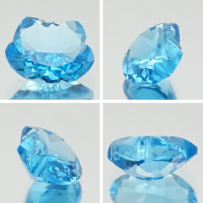 猫カット スイスブルートパーズ ルース オリジナルアクセサリー パワーストーン 2 9ct ブラジル産 カラーストーン キャットカット 天然石 トパーズ ハンドメイド 猫 裸石