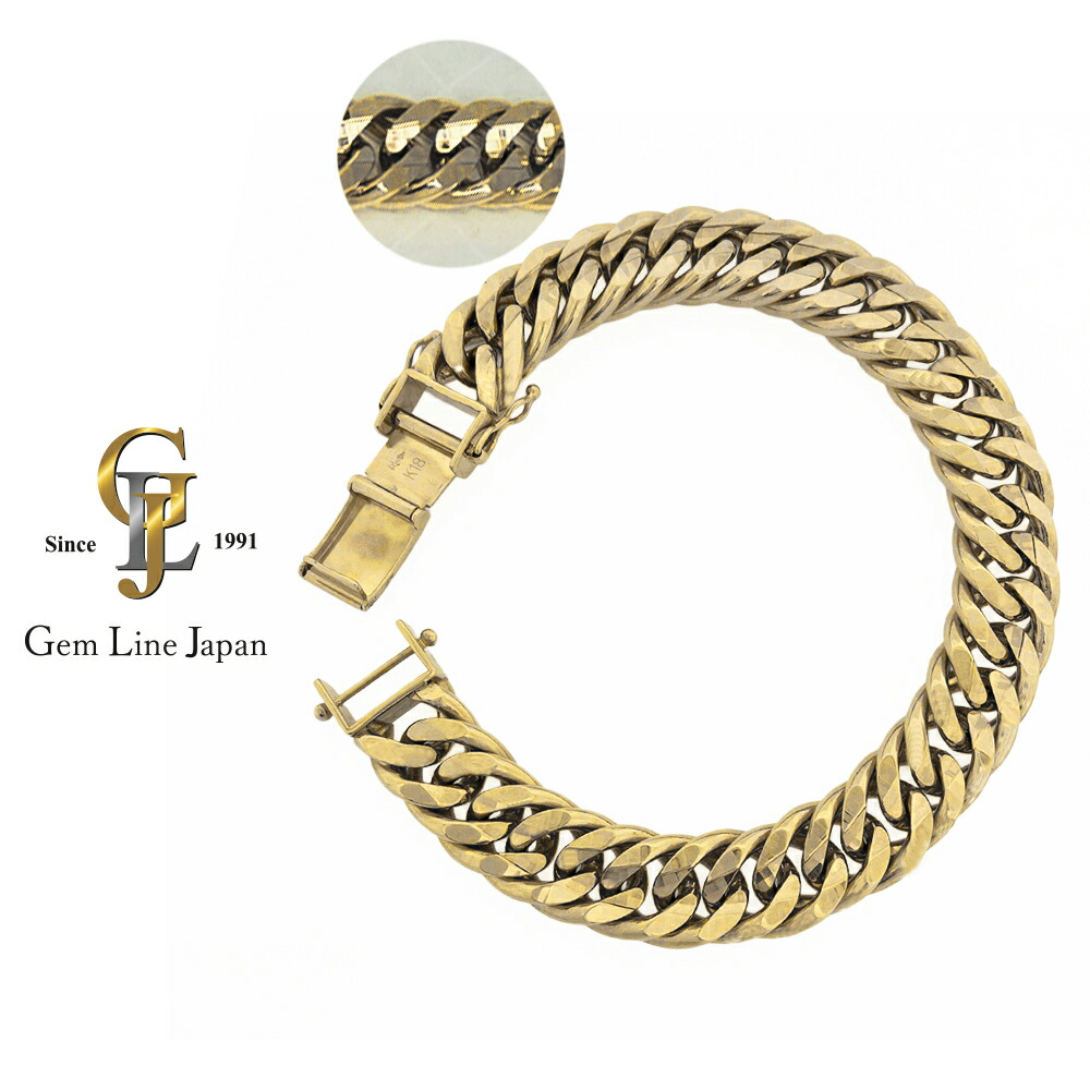 楽天市場】ジュエリーマキ 喜平 ブレスレット K18 2面カット 100g 22cm