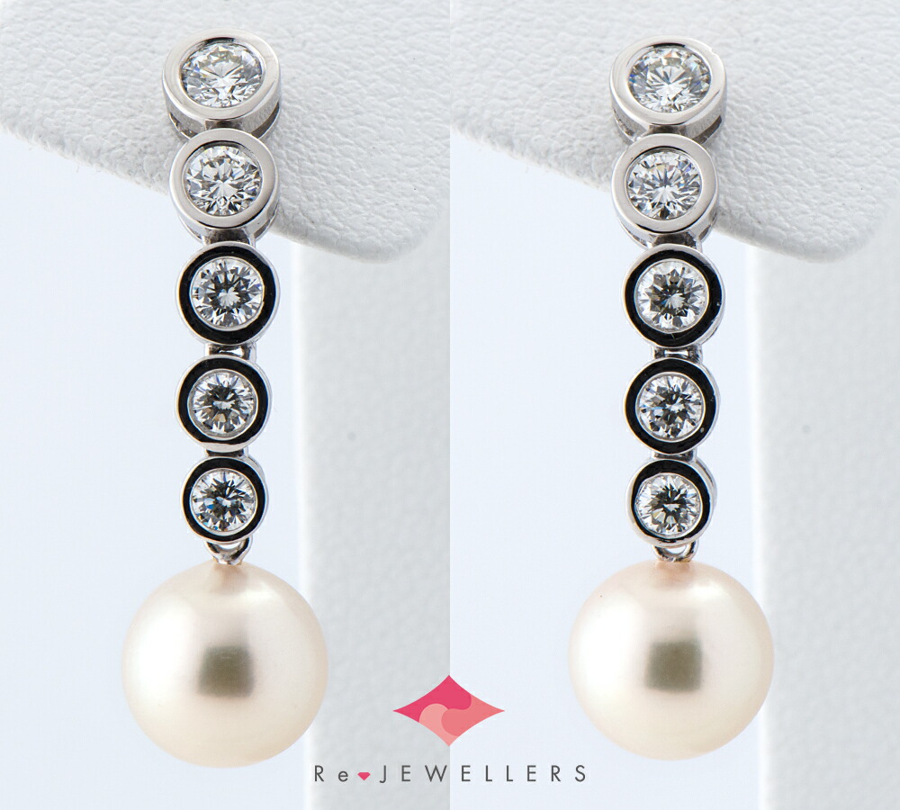Uoka Gem Market Tiffany Jazz Drop 8 2mm Pearl Oyster Tiffany Jazz Drop 8 2mm Pearl Oyster Diamond Platinum 950 Pierced Earrings 2200000276612
