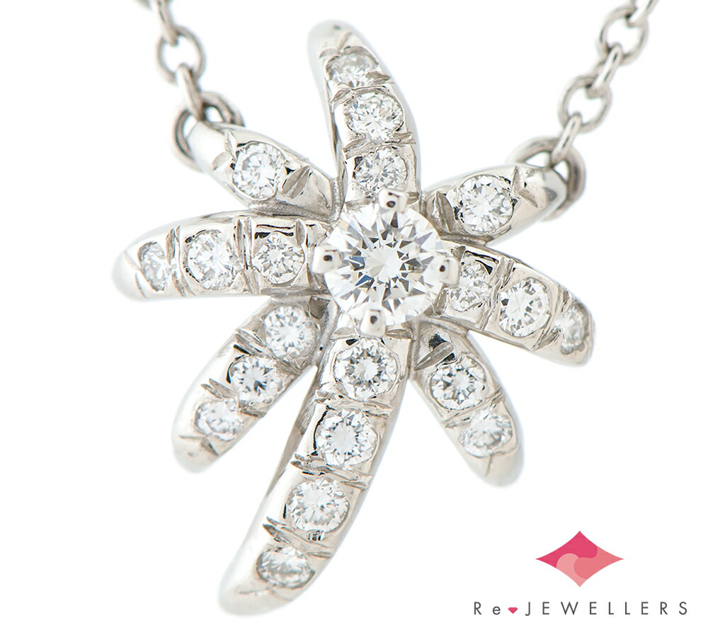 ティファニー Pt950 ダイヤモンド ペンダントネックレス ファイヤー