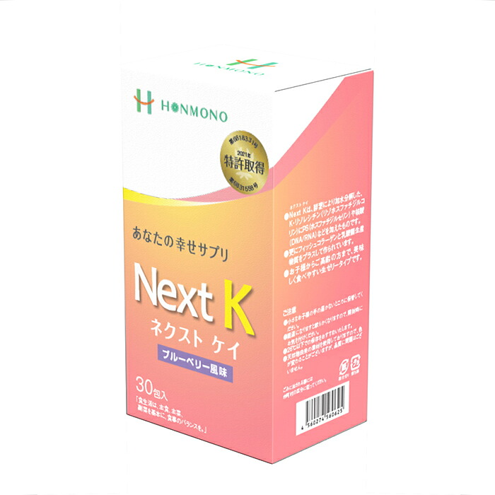 正規販売店 ネクストケイ　核酸入り 生ゼリータイプ ブルーベリー風味 300g (10g×30包入) K・リゾレシチン Next K