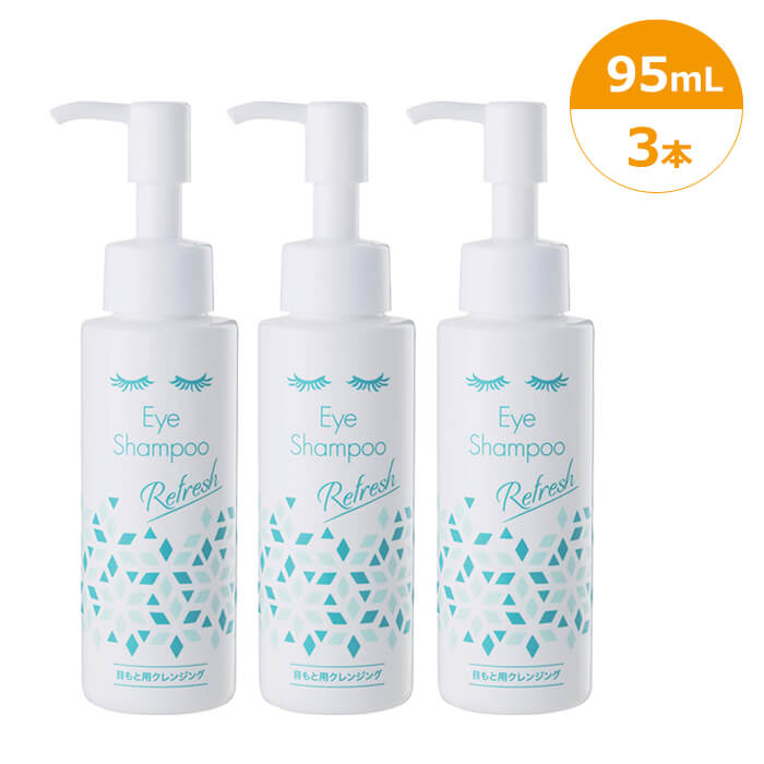 定め事売りわたす店 アイシャンプーリフレッシュ 95ml 3本 目出どころ用洗い濯ぎ メントール組みあわせるリッドハイジーン 弱アルカリ性 ヒアルロン酸組みあわせる まつ毛エクステ聞き入れる まつ毛壁蝨目