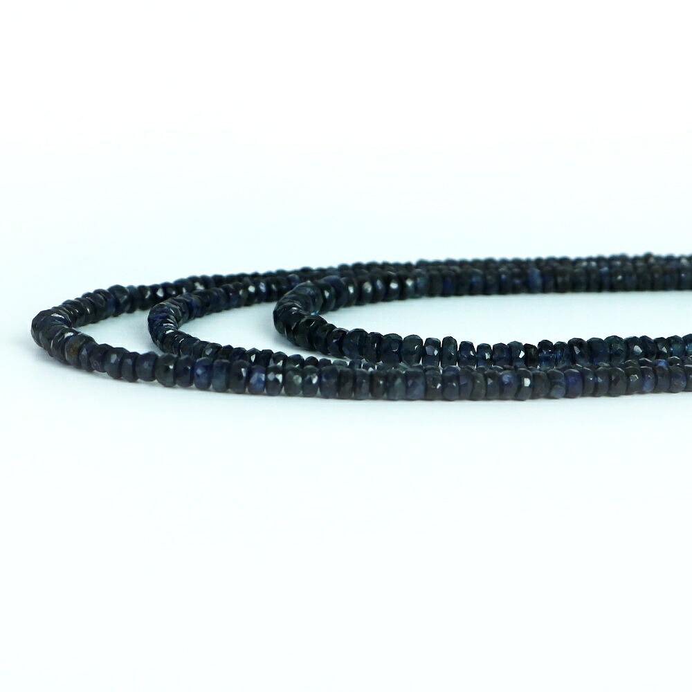○1連販売○サファイア【ボタンカット】3~5mm(グラデーション)【天然石 ビーズ パワーストーン】|ジェムバザール