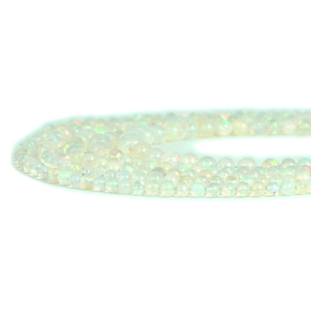 ○1連販売○オパール【丸玉】3～7ｍｍ（グラデーション）【天然石 ビーズ パワーストーン】｜ジェムバザール