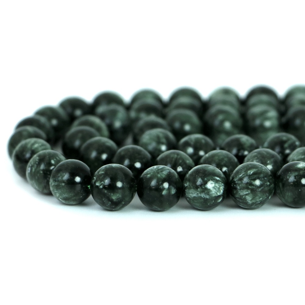 ○1連販売○セラフィナイト【丸玉】10～11mm【天然石 ビーズ パワーストーン】 8,747円