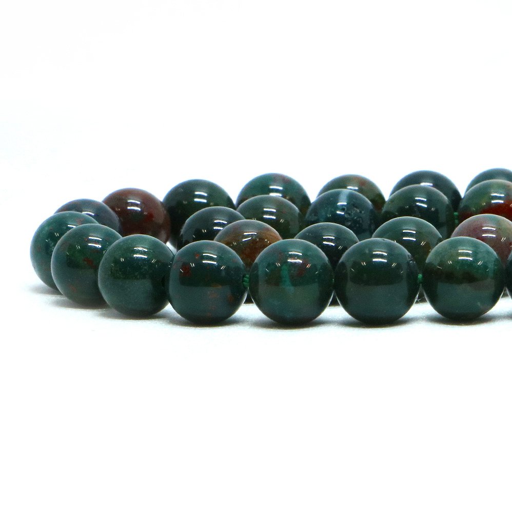 ○1連販売○ブラッドストーン【丸玉】8mm【天然石 ビーズ パワーストーン】画像