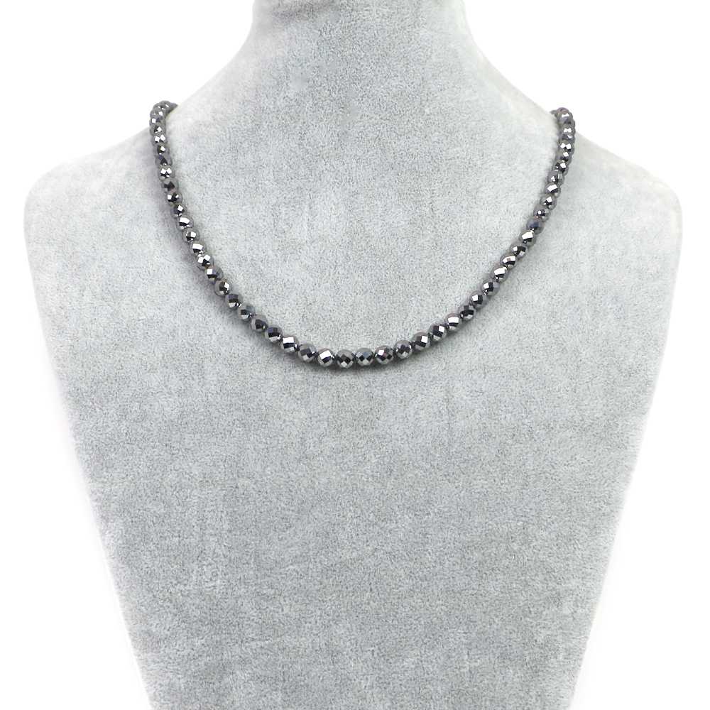 シンプルストーンネックレステラヘルツ【カット】6mm【天然石ビーズパワーストーン】 5,016円