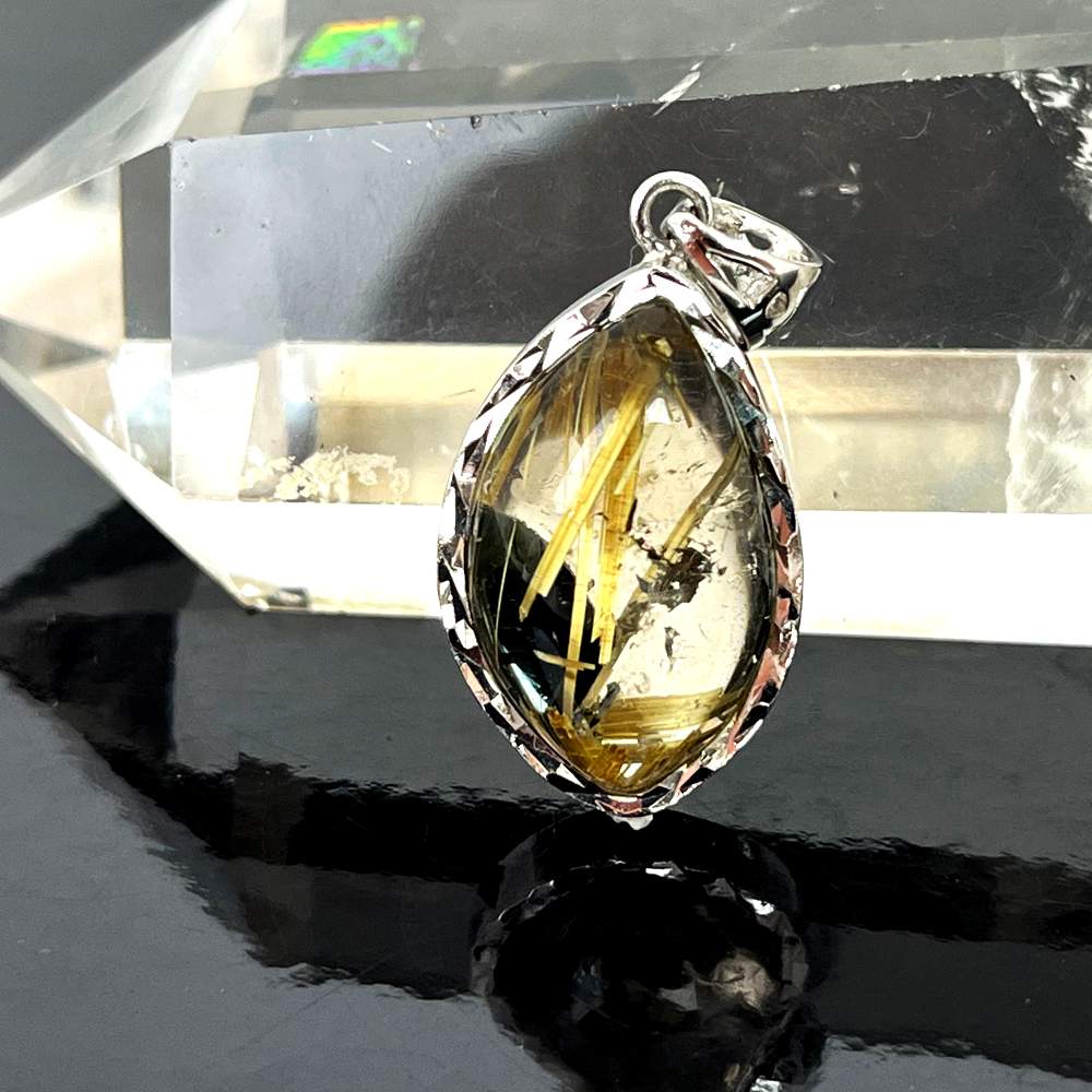 楽天市場】選べる2タイプ 縦約1.6cm ルチルクォーツ ルース 裸石