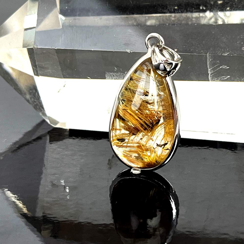 楽天市場】選べる2タイプ 縦約1.6cm ルチルクォーツ ルース 裸石