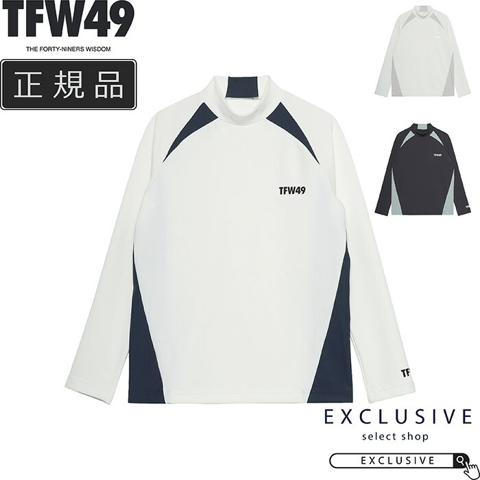 TFW49 ティーエフダブリュー49 SIDE PANEL LONG SLEEVE MOCKNECK T ゴルフ御召しもの 形づくる 運動競技 ロング衣袂 モックネック ティーシャツ メンズ 25秋冬 T102520022