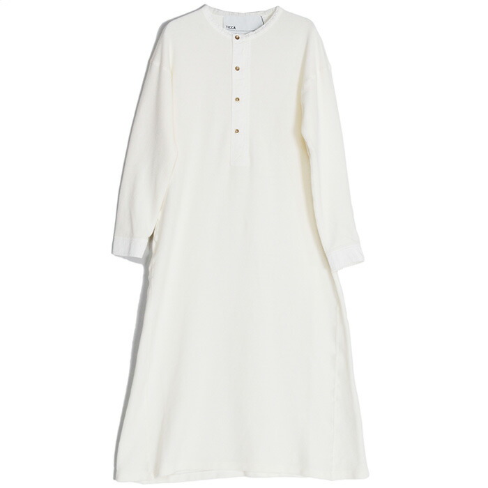 21ss Pre 30 Ticca Ticca 30 Off Pre Sale ティッカ White Tbas 252 Exclusive 21春夏 ヘンリーネックワンピース レディース ティッカ Off